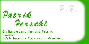 patrik herschl business card